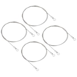 PATIKIL 4pcs 80cm 1.5mm Stainless Security Cable 5mm Inner Diameter Eyelet End Safety Wire Rope Luggage Lock for Light Outdoor Travel
