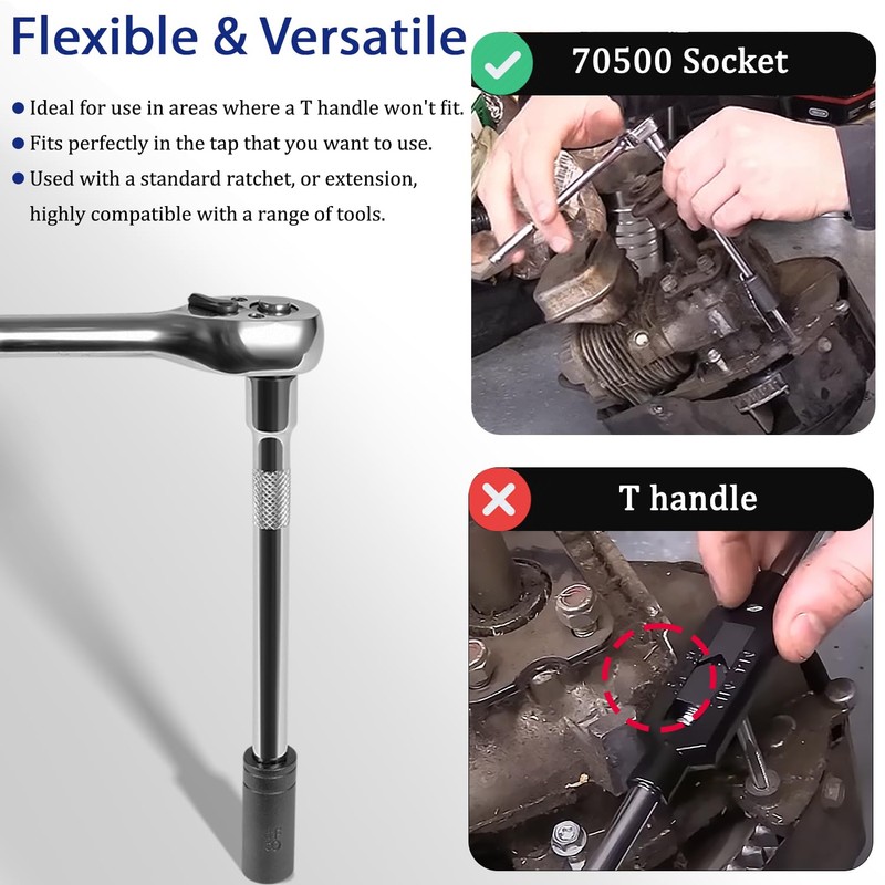 70500 Tap Socket Set Use with 1/4" & 3/8" Drive,