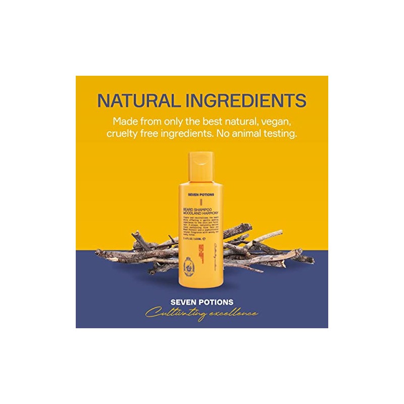 Seven Potions Beard Shampoo for Men 3.38 fl oz. Make