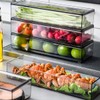 AIYoo Transparent Flatware Tray Kitchen Drawer Organizer With Lid -