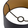 QAZQA Modern Cotton Lampshade Black 32I25I18 with Gold I Brass