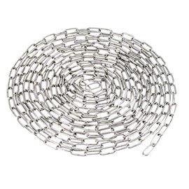 sourcing map Stainless Steel 304 Hardened Proof Coil Chain 4m Length 1.5mm Thickness Zinc Plated