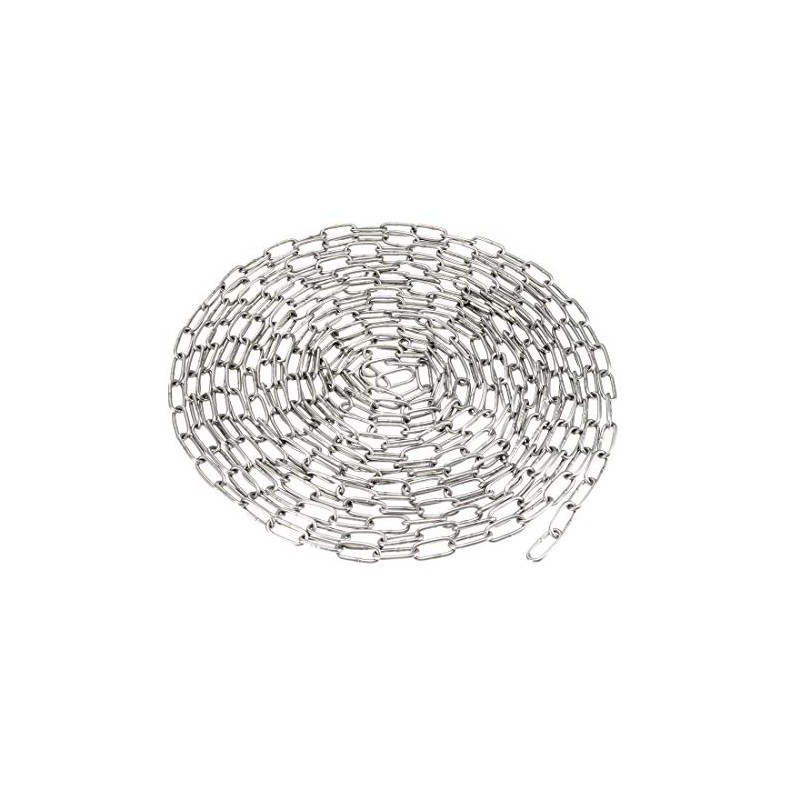 sourcing map Stainless Steel 304 Hardened Proof Coil Chain 4m