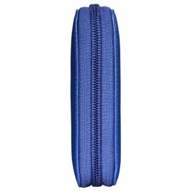 Genuine Leather Card Holder with 26 Credit Card Slots and ID Card Holder - Blue