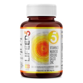 Vitamina D Calcio Magnesio Zinc Fósforo Lifeed Inmune 60 Cápsulas Sin Sabor Multivitamínico Hombre Y Mujer