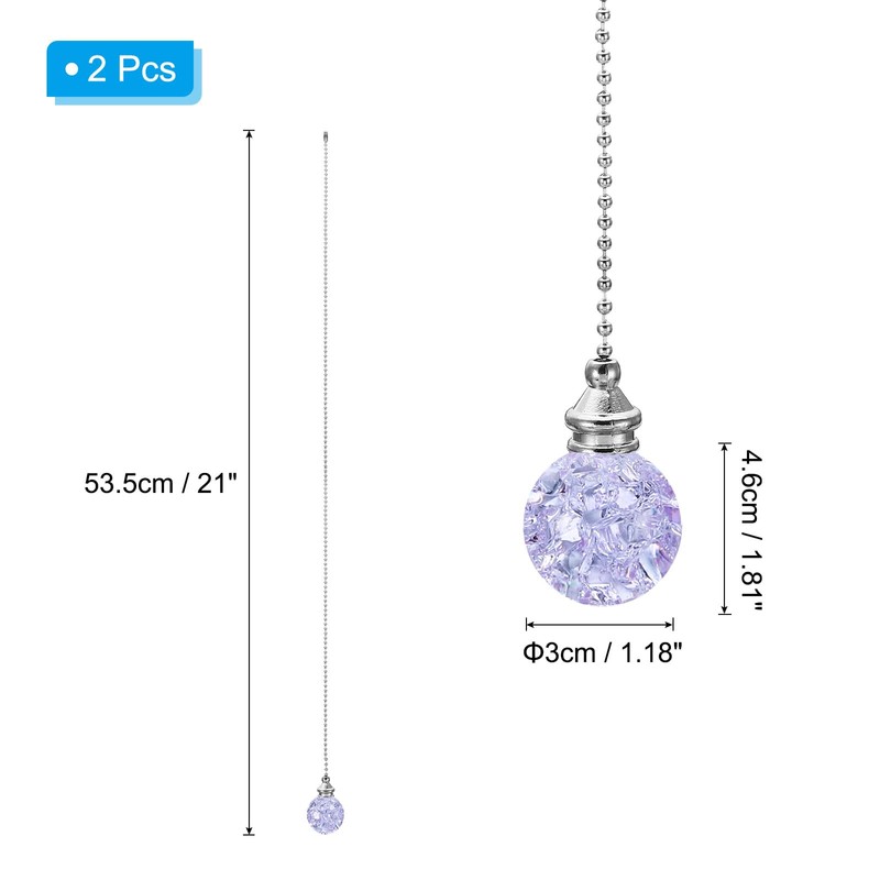 PATIKIL 21 Inch Ceiling Fan Pull Chain Extender Sets, 2