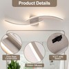 Sovinzert Hardwired 3000~6000K Modern Wall Sconce, 31.5IN Silver LED Wall