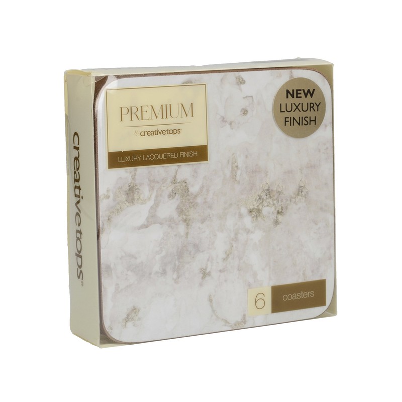 Creative Tops 5234294 'Grey Marble' Premium Printed Drinks Coasters with