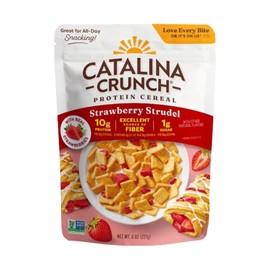Catalina Crunch Protein Cereal - Breakfast Cereal with 10g of Protein, No Added Sugar - Gluten Free - Strawberry Strudel - 8 oz Bag (Pack of 1)