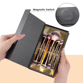 MAANGE Juego de brochas de maquillaje Kabuki de doble punta para base, contorno, polvo líquido, corrector de sombras de ojos, crema, cosméticos, mezcl