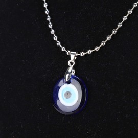 5Pcs Collar Ojo Azul Turco, Evil Eye Collar Collares Colgantes de Mal de Ojo Azul Joyas de Protección de la Suerte para Amigos, Hermanas, Miembros de la Familia, 2.5x2.5cm