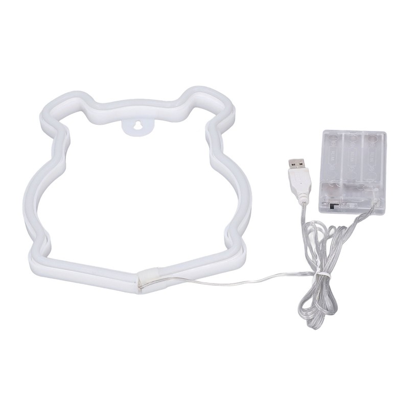 Neon Light LED Bear Shaped Neon Sign Battery Operated USB