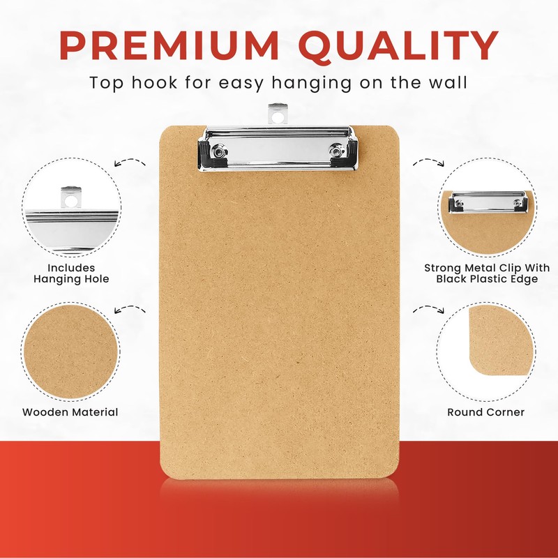 A5 Clipboard Clip Boards Small Mini Clipboard Holder Wooden Clipboard