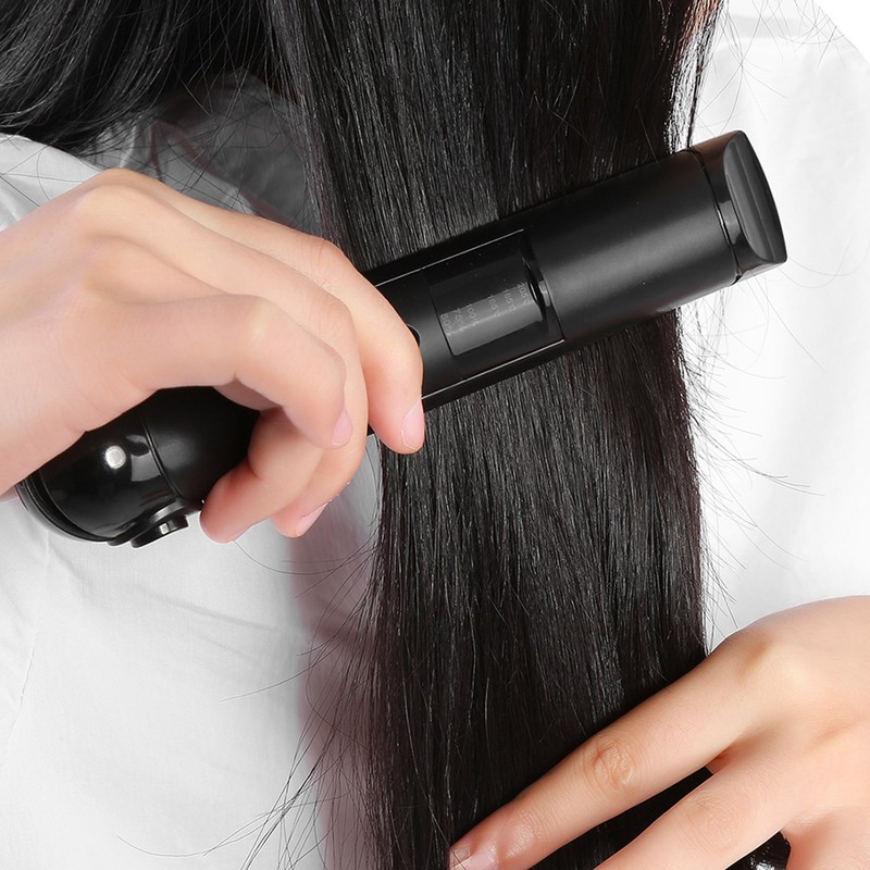 Mini Rechargeable Cordless Hair Curler & Straightener Hair Ironing Device