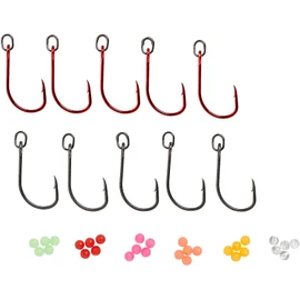 Savage Gear SG S1 Single Hook 4/0 Red & DG Kit 10pcs