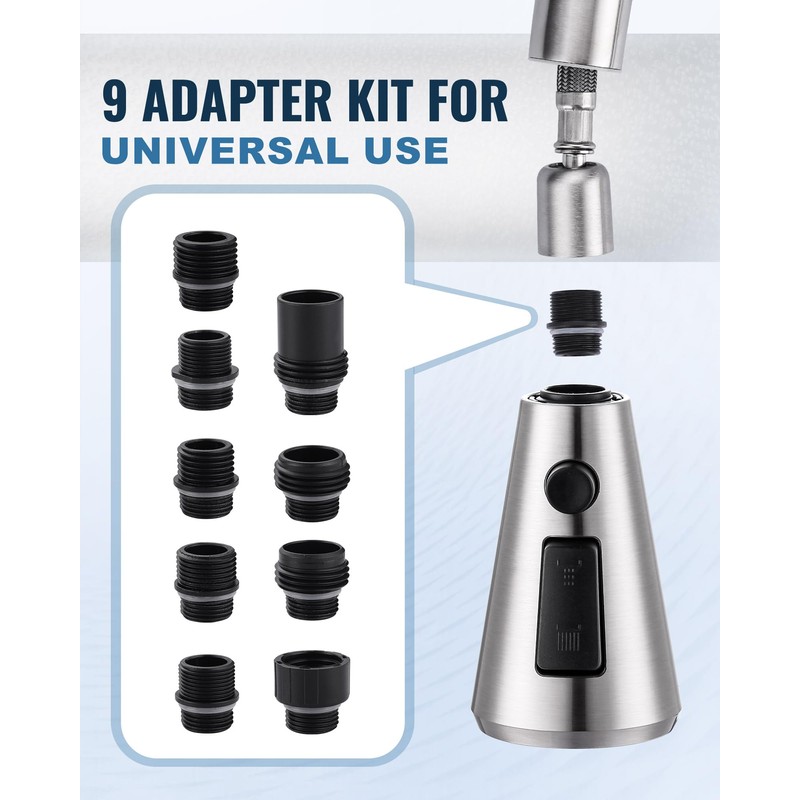 ALEASHA Pull Down Spray Head for Kitchen Faucet,3-Function Sink Spray