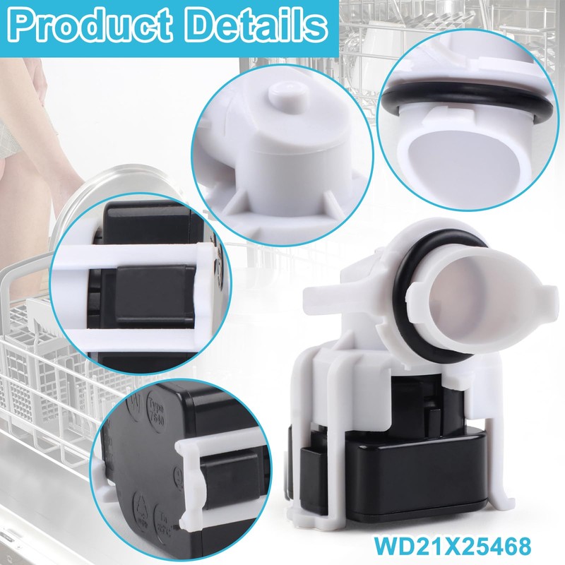 WD21X25468 Dishwasher Pressure Sensor Replacement, Compatible with GE Washer, Replaceable