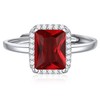 ChicSilver Garnet Ring 925 Sterling Silver January Birthstone Rings for