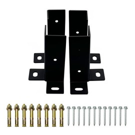 4 PCS Adjustable Base Bracket for 2x2, 2x4, 4x4 Post，Heavy Duty Wood Fence Deck Tough Post Anchor Base Brackets for Deck Supports, Porch Railings, Handrails and Post Holders,Deck Railing Mailbox