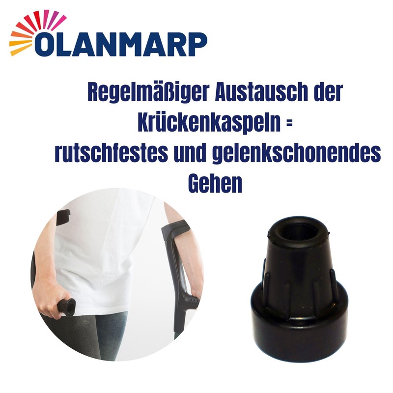 Ossenberg Crutch Capsule 16 mm Black + 1 Piece Olanmarp
