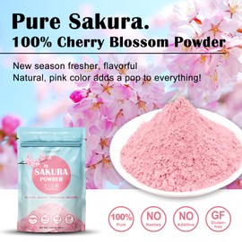 orgnisulmte orgnisulmte Sakura Powder 100% Japanese Cherry Blossom, Sakura Latte Gluten-Free, Keto Friendly, Made in Japan 5.3 Oz (150g)