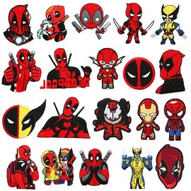 Patches Zum Aufbügeln Jean Patch Sticker zum Aufnähen Bügelbilder Patches Set Sewing Applique für T-Shirt Jeans Kleidung Taschen (20 Anime Aufnäher)