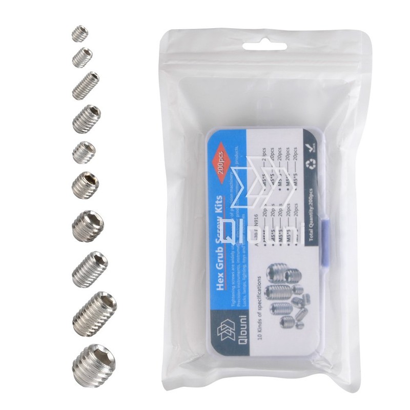 Weyeena 200pcs M3 M4 M5 M6 M8 Allen Head Socket