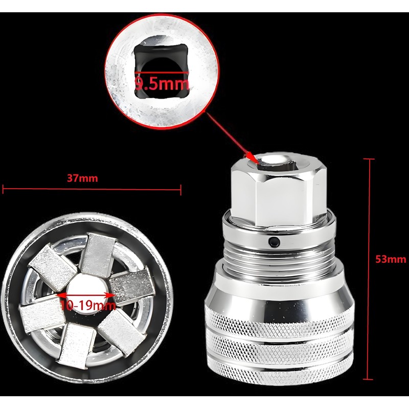 Abruga Upgraded Adjustable Universal Socket Wrench, Manual Socket Wrench, Multifunctional