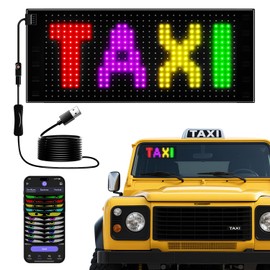 LED Sign for Car Devil's Eyes Light for Windshield APP Control Scrolling Display Custom Sign DIY Programmable Flexible USB 5V 7''x3'' for Window Ads NEMGOME