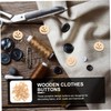 Gadpiparty 100pcs Pumpkin Shape Wooden Buttons DIY Decorative Clothes Buttons
