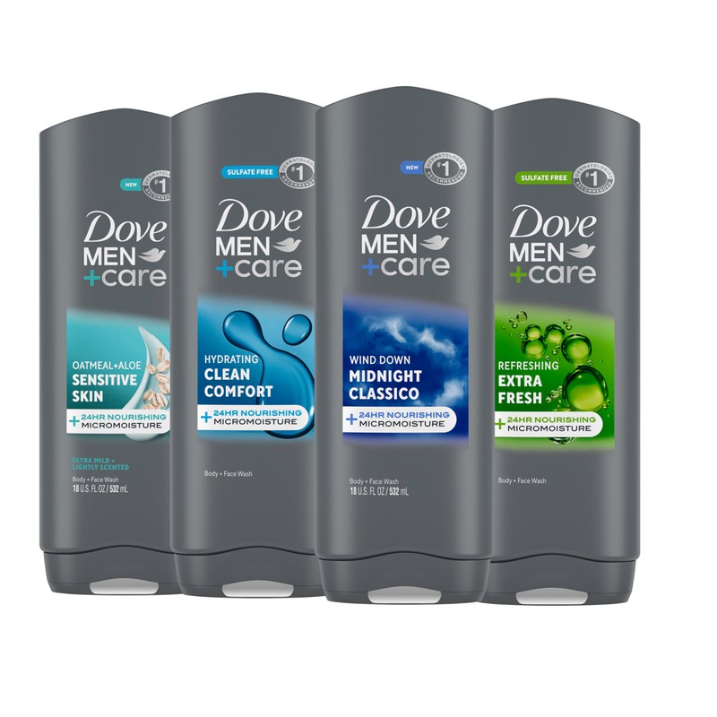 DOVE MEN + CARE Body wash Mixed 4 count For