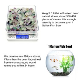 Aquarium Gravel,Natural Mutilcolor Fluorite Decorative Crystal Pebbles-Rose Stones, Crystals Gravel Quartz Tumbled Stone,Aquarium Gravel Sea Glass Rock Crystal Pebbles for Plants, Vase Filler-01