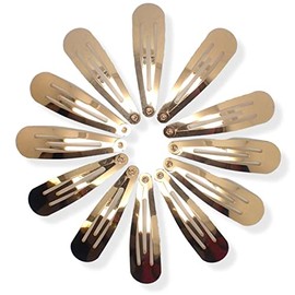 Topkids Accessories 4-5cm / 1.5-2" Set of 12 Metal Hair Clips Hair Snap Hair Clips Mini Hair Clips Small Hair Clips Hair Clips Women Hair Accessories for Women & Girls Hair Accessories (Gold)