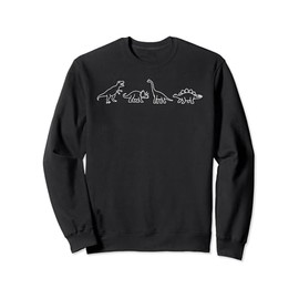 Minimalist Cute Dino & Dinosaur Family (Dinos) Sweatshirt, black
