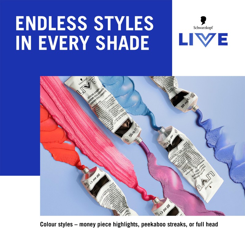 Schwarzkopf LIVE Colour Moment 093 Shocking Pink, with HaptiQ Anti-Damage