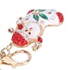 2Pcs Santa Keychain Pendant Cute Stylish Fahionable Decorative Hanging OrnamentsRed