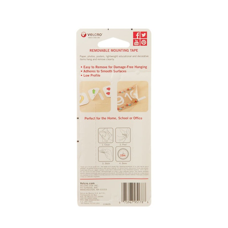 VELCRO Brand "VELCRO Brand - Removable Mounting Tape, Damage-Free Decorating,