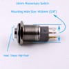 Momentary Push Button Switch, URTONE UR168, 1NO1NC Stainless Steel Shell