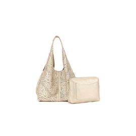 Eye Women's Mesh Summer Beach & Shopping Tote Handbag J69010 (Gold)