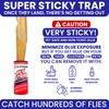 Fly Strips Indoor Sticky Hanging 24pk with Pins. Non Toxic