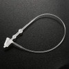 Sourcingmap 500pcs Snap Lock Plastic Tag Fastener Clear