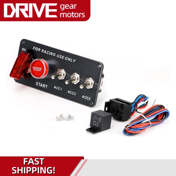 VEHITO 12V/Toggle Racing Cars Ignition Switch Panel Engine Start Push