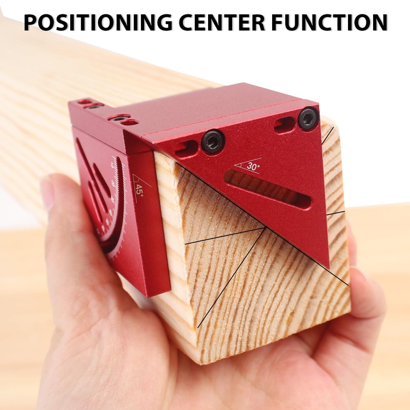 FTtool 6 in 1 3D Multi-Angle Measuring Ruler, Center Gauge,