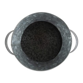 DII Decoración de Metal galvanizado, Granja rústica, Lata de Leche, Plata