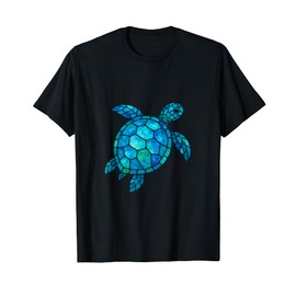 Sea Turtle Mosaic Ocean Animal Save The Turtles Gifts T-Shirt