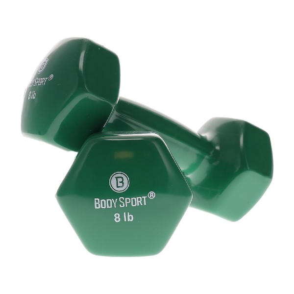 Body Sport Vinyl Dumbbell – Dumbbells for Exercises – Strength