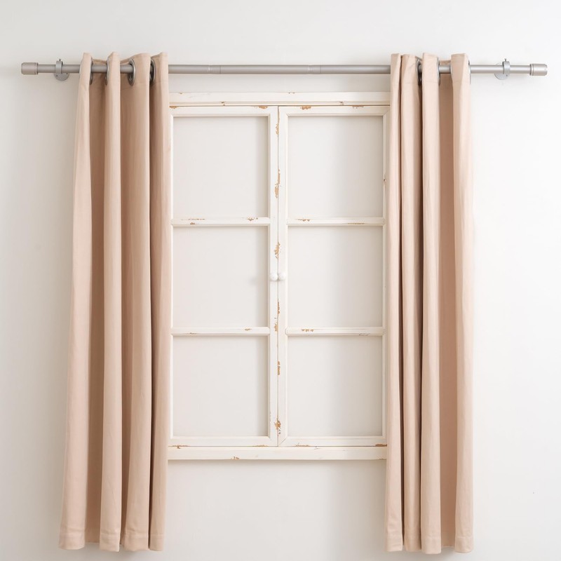 Silver Ceiling Curtain Rod Brackets - 2 Pack, Ceiling Mounted