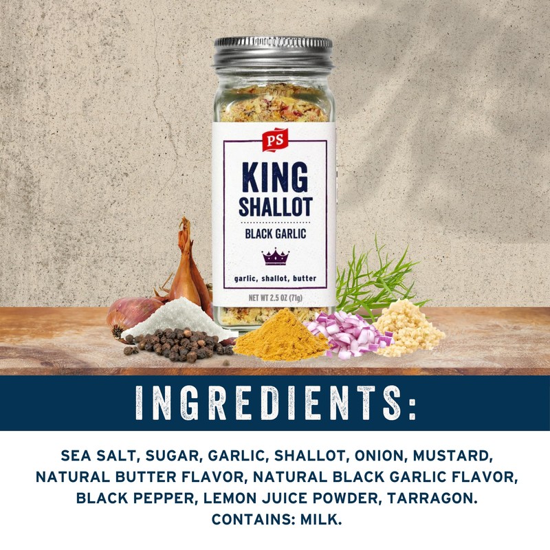 PS Seasoning King Shallot - Black Garlic Spice Blend, All-Purpose