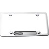 LFPartS Black Chrome USA Flag Stainless Steel License Plate Frame