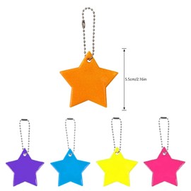 Esteopt 26 Pieces Safety Reflector Pendant, Children's Reflector Pendant, Star Safety Reflector for School Bag, Backpack, Cycling, Walking, Running (13 Colours)